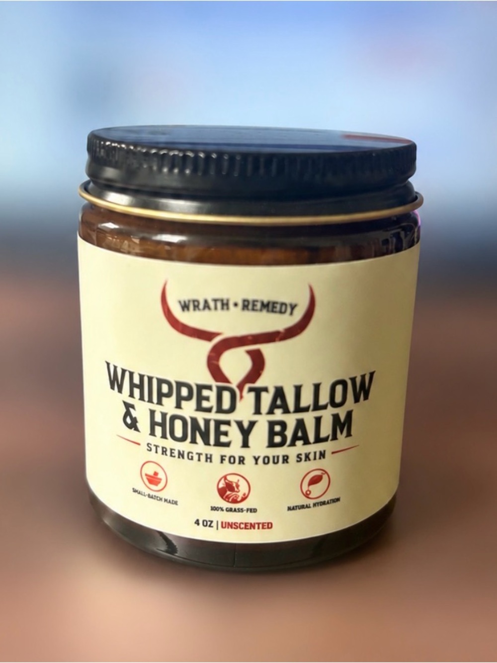 Wrath & Remedy Whipped Tallow & Honey Balm 4 oz Unscented New in Box